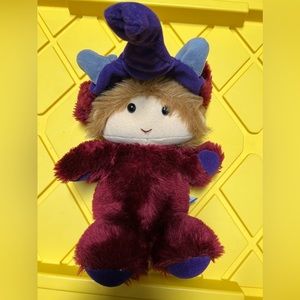 Carousel By Guy Burgundy Purple 1986 Elephant Mammouth Plush Caveman Toy Stuffed